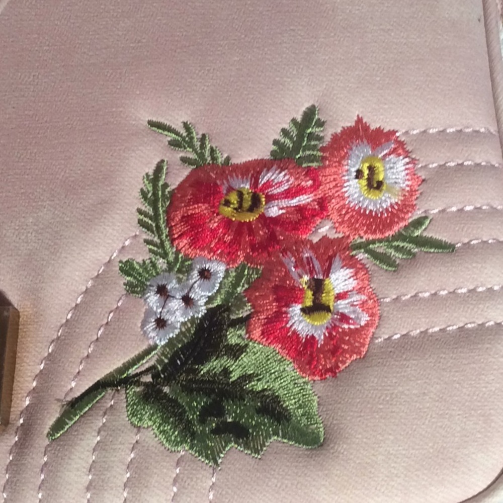 Denim Pink Embroidered Crossbody Bag - Picture 6 of 9